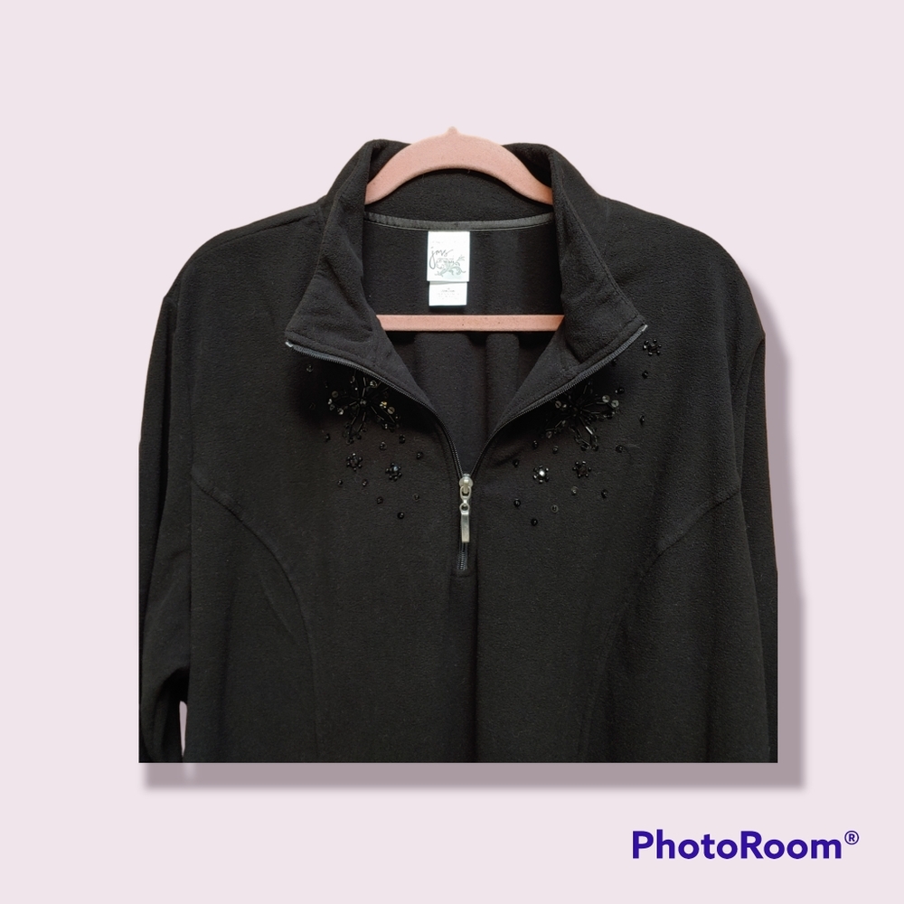 JMS Polartec Lightweight Pullover Black with Sequins - Picture 4 of 7